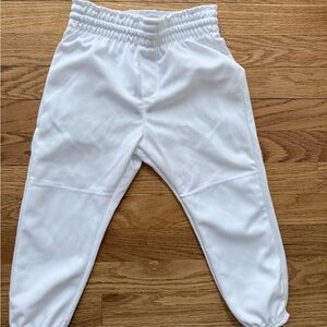 Kids Elastic Waist White Joggers